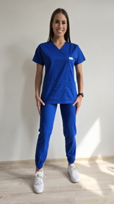 Bluza jednokolorowa + Jogger kolor PREMIUM SZAFIR NITKA WĘGLOWA EFIMED